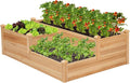VIVOSUN 3-Tier 3-Grid Wooden Raised Garden Bed, 42.5 x 34.5 x 15 Inches by VIVOSUN