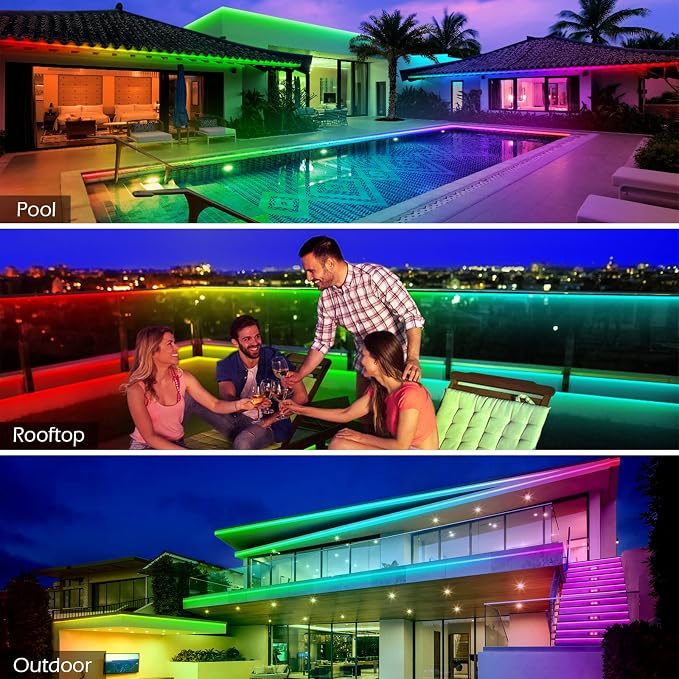 AILBTON 100ft Outdoor LED Strip Lights Waterproof, IP68 Outside Led Light - Image 5