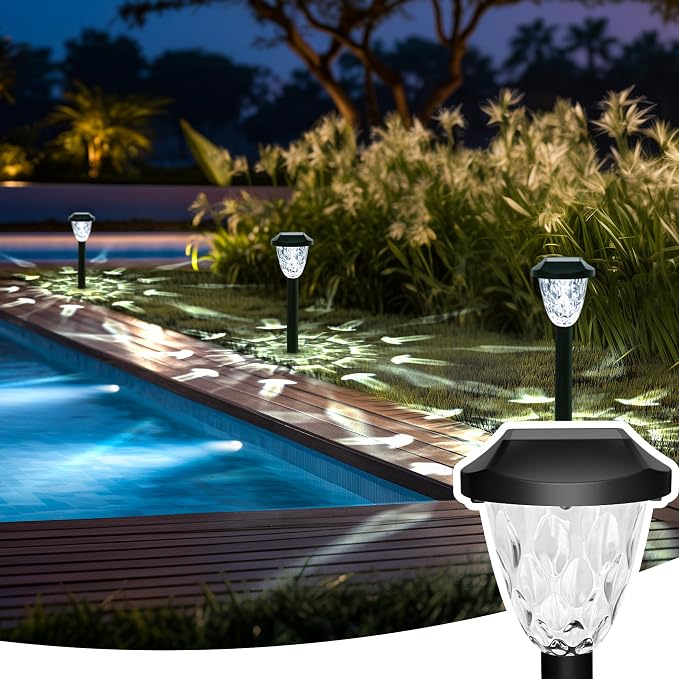 GIGALUMI 12 Pack Solar Lights Outdoor, Solar Pathway Lights - Image 9