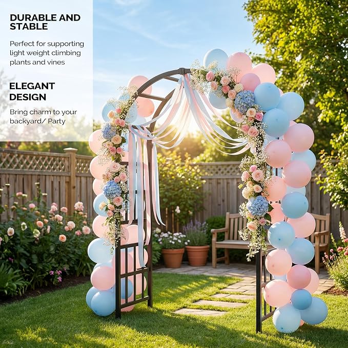 Outvita PVC Garden Arbor, Arch Trellis - Image 4