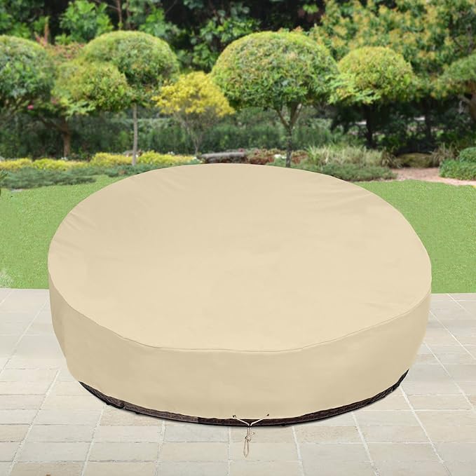 SunPatio Round Patio Daybed Cover 88 Inch, Heavy Duty Waterproof Outdoor Canopy - Image 7