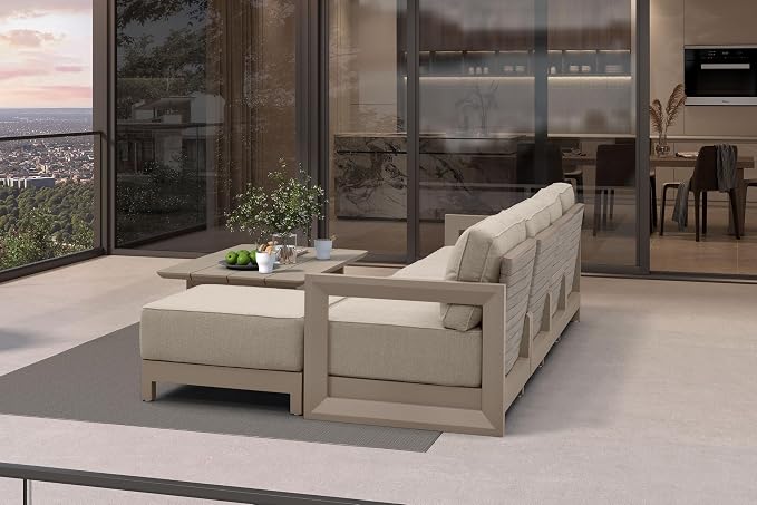 PURPLE LEAF Patio Furniture Set L-Shaped Outdoor Couch - Image 2