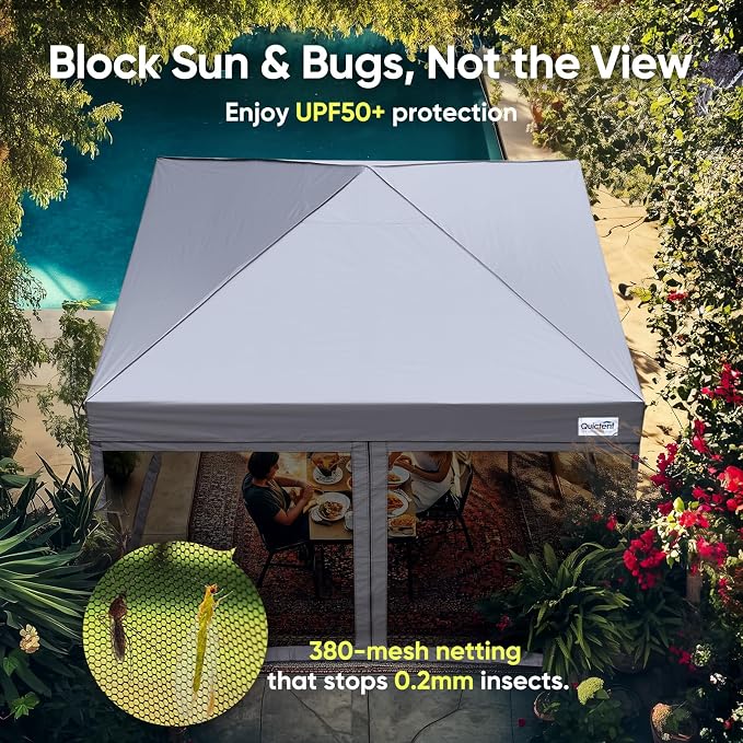 Quictent 10'x10’ Pop up Screened Canopy Tent - Image 3
