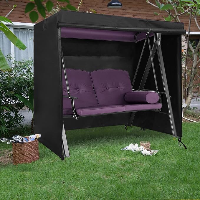 2 Seater Patio Swing Cover Outdoor Swing Chair Cover Hammock Glider Cover - Image 6