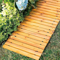 Plow & Hearth 8' Straight Outdoor Wooden Pathway | 17" Wide Rollout Outdoor by PlowHearth