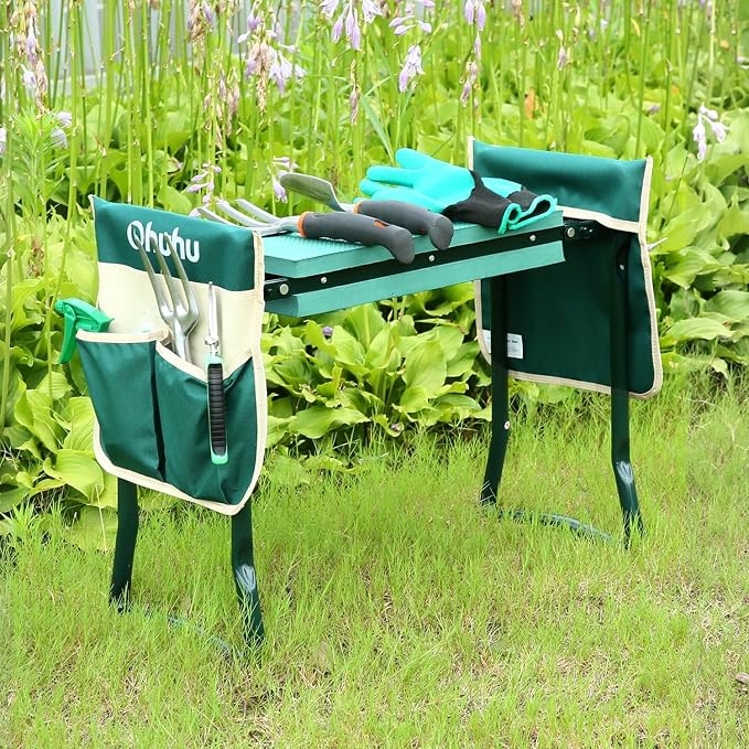 Ohuhu Garden Kneeler and Seat Heavy Duty, Upgraded Gardening Stool - Image 2