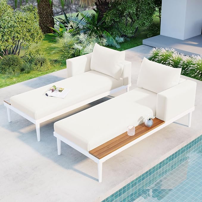 LUMISOL Outdoor Patio Daybed Metal Daybed by LUMISOL