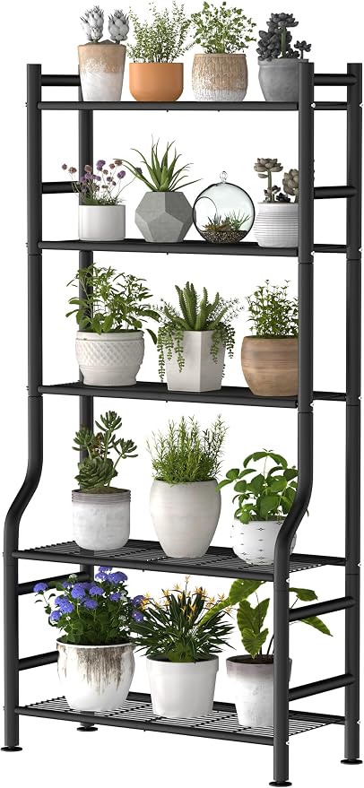 Plant Stand Indoor Outdoor, 5-Tier Metal Tall Plant Stands by LivilordBrand
