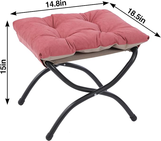 15" Foldable Foot Stool Ottoman - Image 5