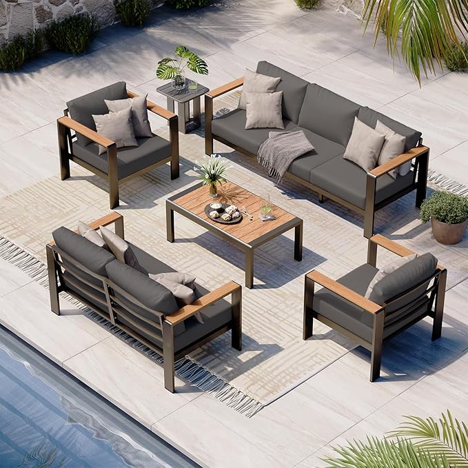 Aluminum Outdoor Patio Furniture Set by Oasbira