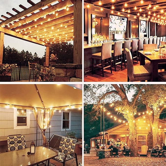 GOOTHY 50Ft G40 LED Outdoor String Lights, Waterproof - Image 7