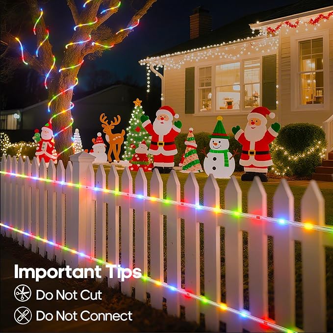 100FT 720 LED Christmas Rope Lights Outdoor Waterproof - Image 7