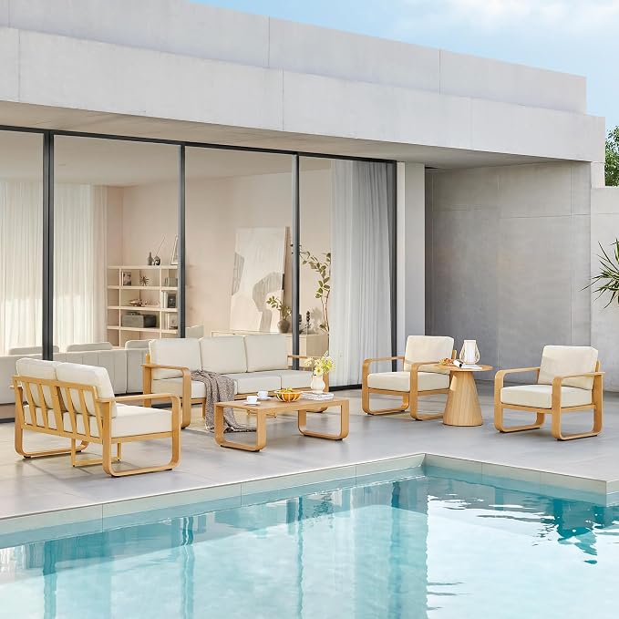 CHITA Aluminum Outdoor 3-Seater Sofa, Patio Furniture - Image 9