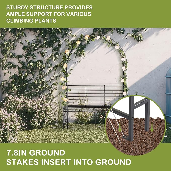 Outvita 7FT Garden Arch Arbor - Image 4