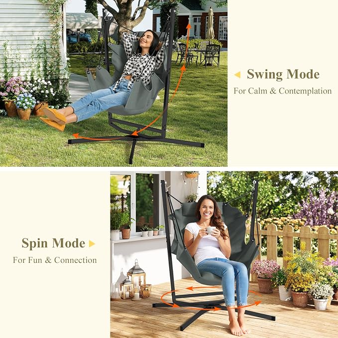 360° Swivel Hammock Swing Chair - Image 2
