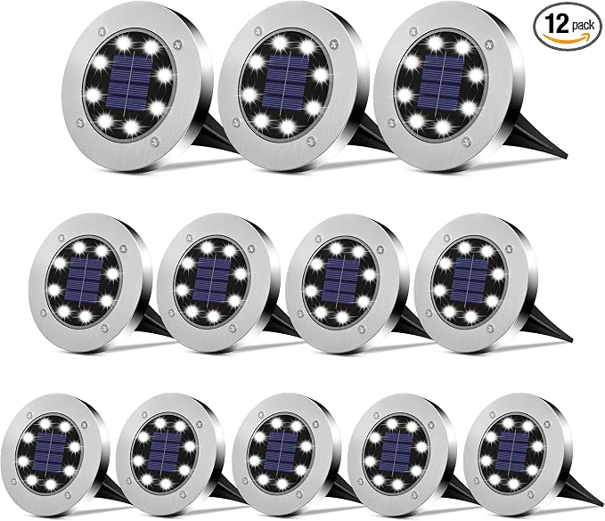 Solar Lights Outdoor 12 Pack, Solar Garden Outdoor Waterproof Pathway Lights by DUUDO