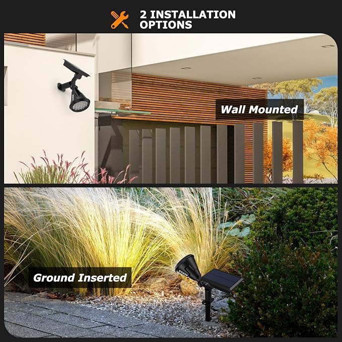 Solar Spot Lights Outdoor, 21 LEDs Brightness Solar Outdoor Lights IP67 - Image 5