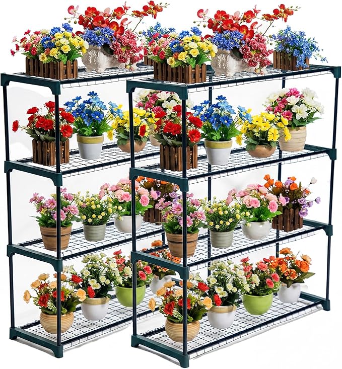 Panana 4 Tier Garden Greenhouse Steel Staging Shelving Plant Stand Garden - Image 8