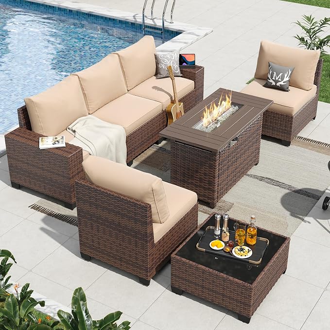 Aoxun 7 Pieces Patio Furniture Set - Image 9