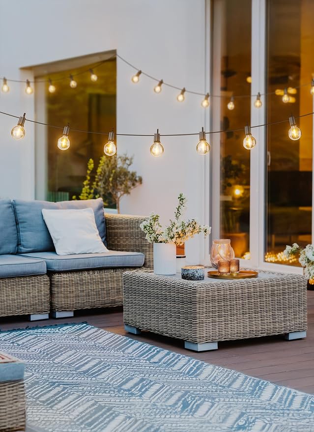 Brightown 30FT LED Outdoor String Lights, Plug-in Waterproof Patio Lights - Image 3