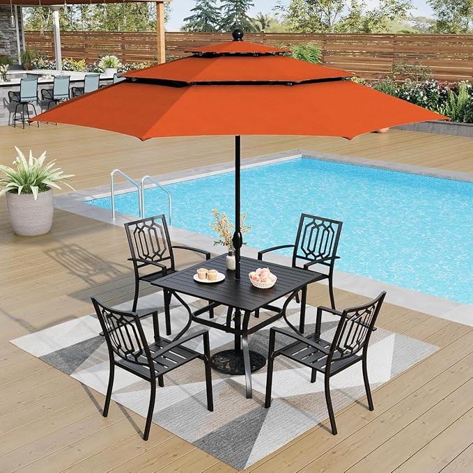 PHI VILLA 5 Pieces Outdoor Dining Set - Image 8