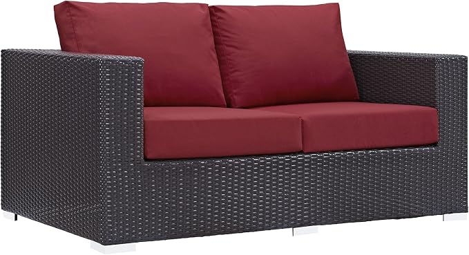 Modway Convene Wicker Rattan Outdoor Patio Loveseat by Modway