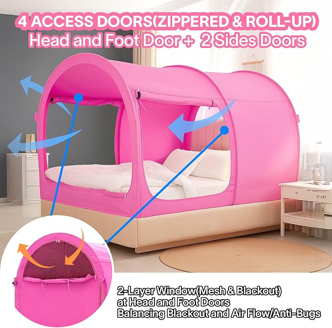 Alvantor® Bed Canopy Bed Tents Dream Tents Privacy Space Full Size Sleeping - Image 6