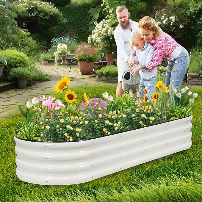 1MORE Galvanized Raised Garden Bed- Planter Garden Boxes Outdoor, Raised Beds - Image 2