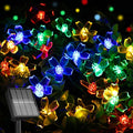 Solar String Lights for Outside，50 LED Solar Flower Lights Outdoor Waterproof by Selarlyt