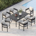Grand patio Outdoor Dining Set, 7-Piece Patio Table and Chairs Set, Metal Woven by GrandPatio