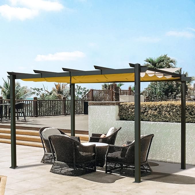 Domi Outdoor Living 10’ X 13’ Outdoor Retractable Pergola - Image 8