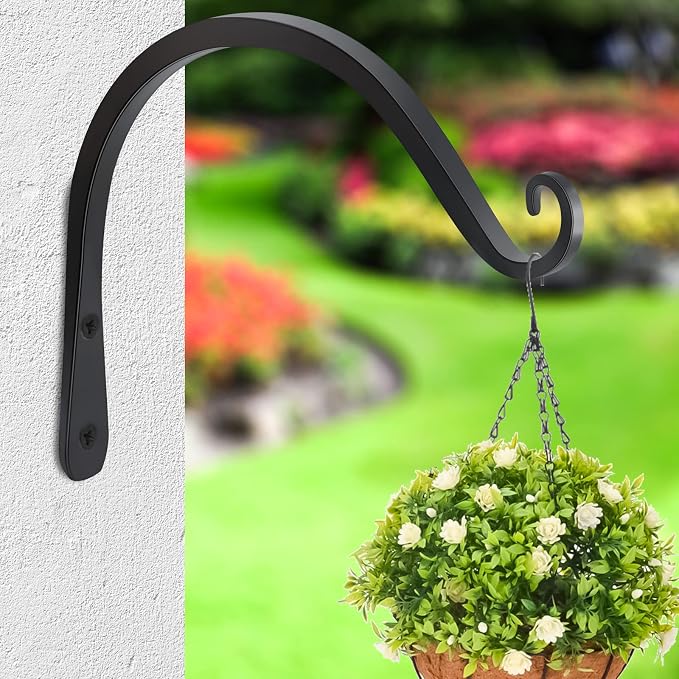 Gtongoko 2 Pack 8 Inch Plant Hangers Outdoor Metal, Plant Hooks - Image 7