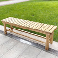 47.2'' Outdoor Garden Benches Weatherproof Patio Bench Two-Person Seat Backless by YangAera