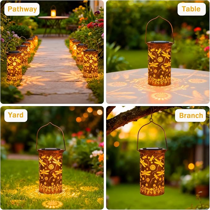 Dragonfly Flower Solar Lanterns Outdoor Waterproof, Birthday Gifts - Image 5