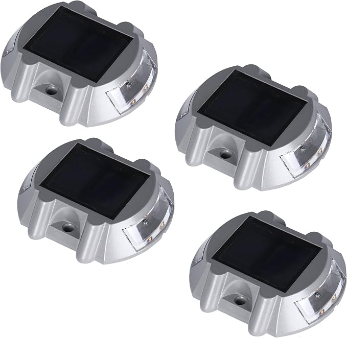 Solar Deck Lights 4 Pack LED Dock Lights by SUNWIND