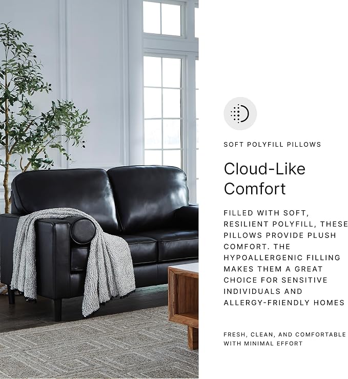 Signature Design by Ashley Bryceview Mid-Century Leather Match Tufted Loveseat - Image 10