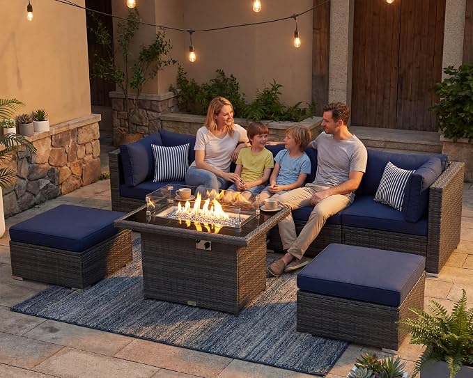 NICESOUL 7 Piece Outdoor Sectional Sofa Set - Image 3