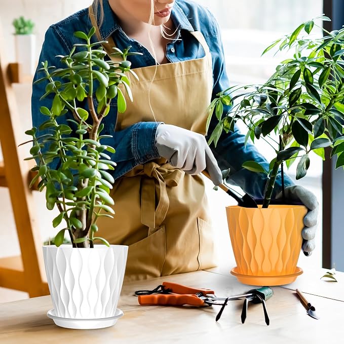 6 Pack 6 Inch Indoor Plant Pots - Image 7