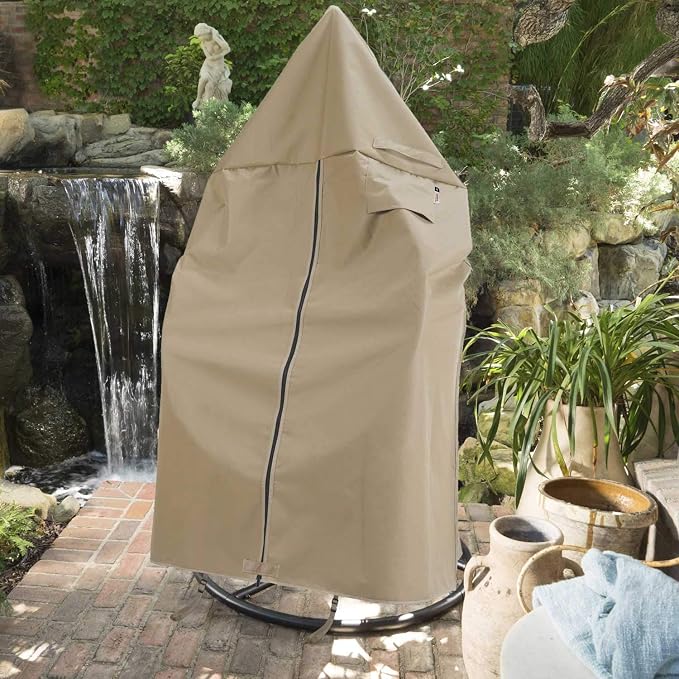 Patio Hanging Chair Cover with Adjustable X-Lock System and Zipper, Easy On - Image 2