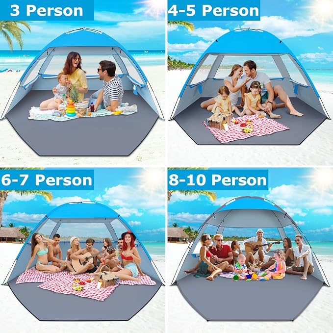 Gorich Beach Tent Sun Shelter for 3/4-5/6-7/8-10 Person - Image 7