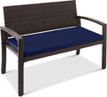 Best Choice Products Outdoor Bench 2-Person Wicker Garden Patio Benches Seating by BestChoiceProducts