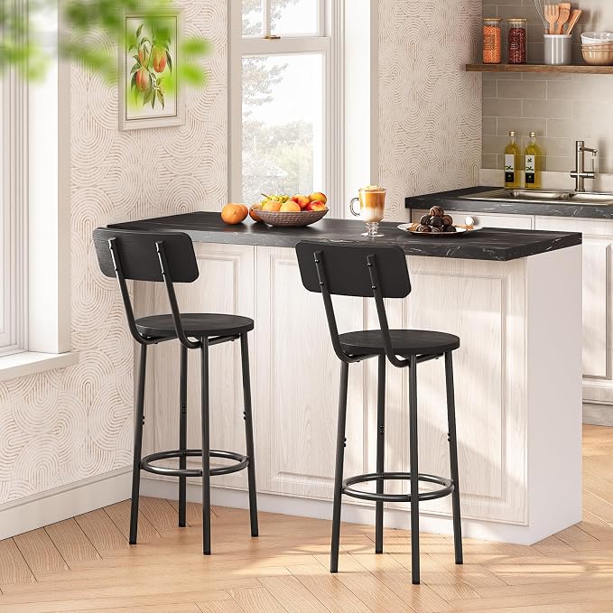 HOOBRO Bar Stools, 25.2" Bar Chairs - Image 2