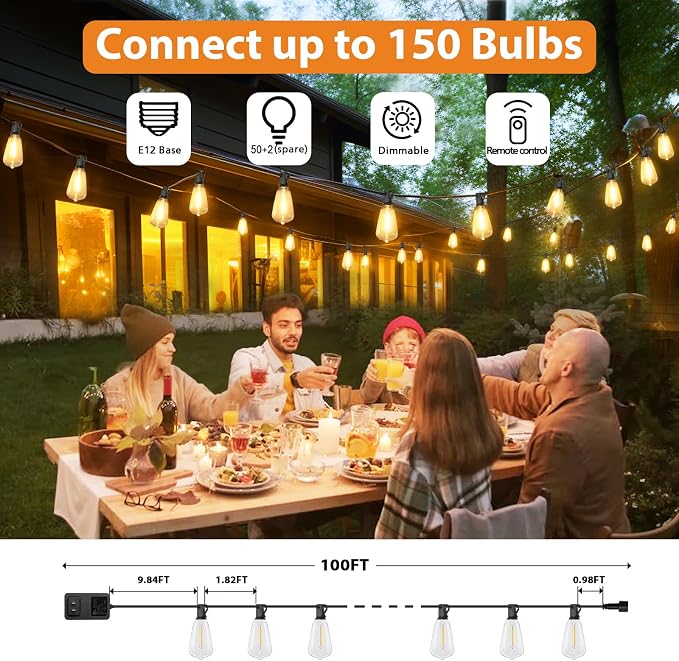 Brightever 3 Color in 1 LED Outdoor String Lights - Image 6