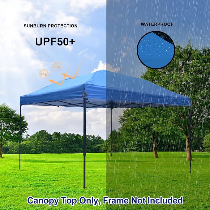 Joramoy 10×10 Canopy Replacement Top Only, Waterproof Pop Up Canopy Tent Top - Image 3