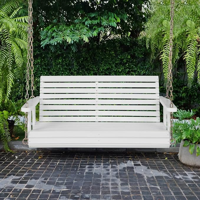 Giantex Wooden Porch Swing 2 Seat - Image 5