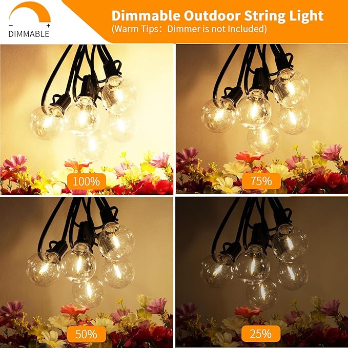 Svater Outdoor String Lights LED 25 FT, Patio Globe Lights - Image 5
