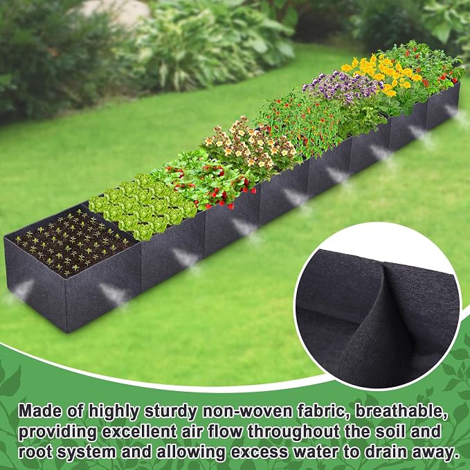 POILKMNI 16x2x1ft Fabric Raised Garden Bed - Image 5