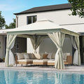 LAUSAINT HOME Semi-Permanent Outdoor Patio Gazebo 12'x12', Heavy Duty Party by LAUSAINTHOME