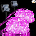 QITONG Pink Solar Rope Lights Outdoor, 2 Pack Each 33ft 100LED String Light by QITONG