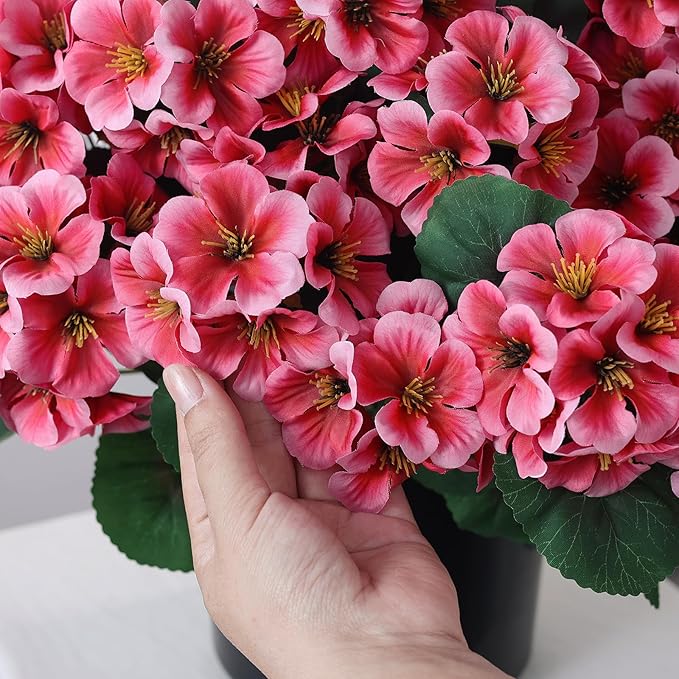 2 Pack Artificial Geranium Flowers Topitary Trees - Image 6